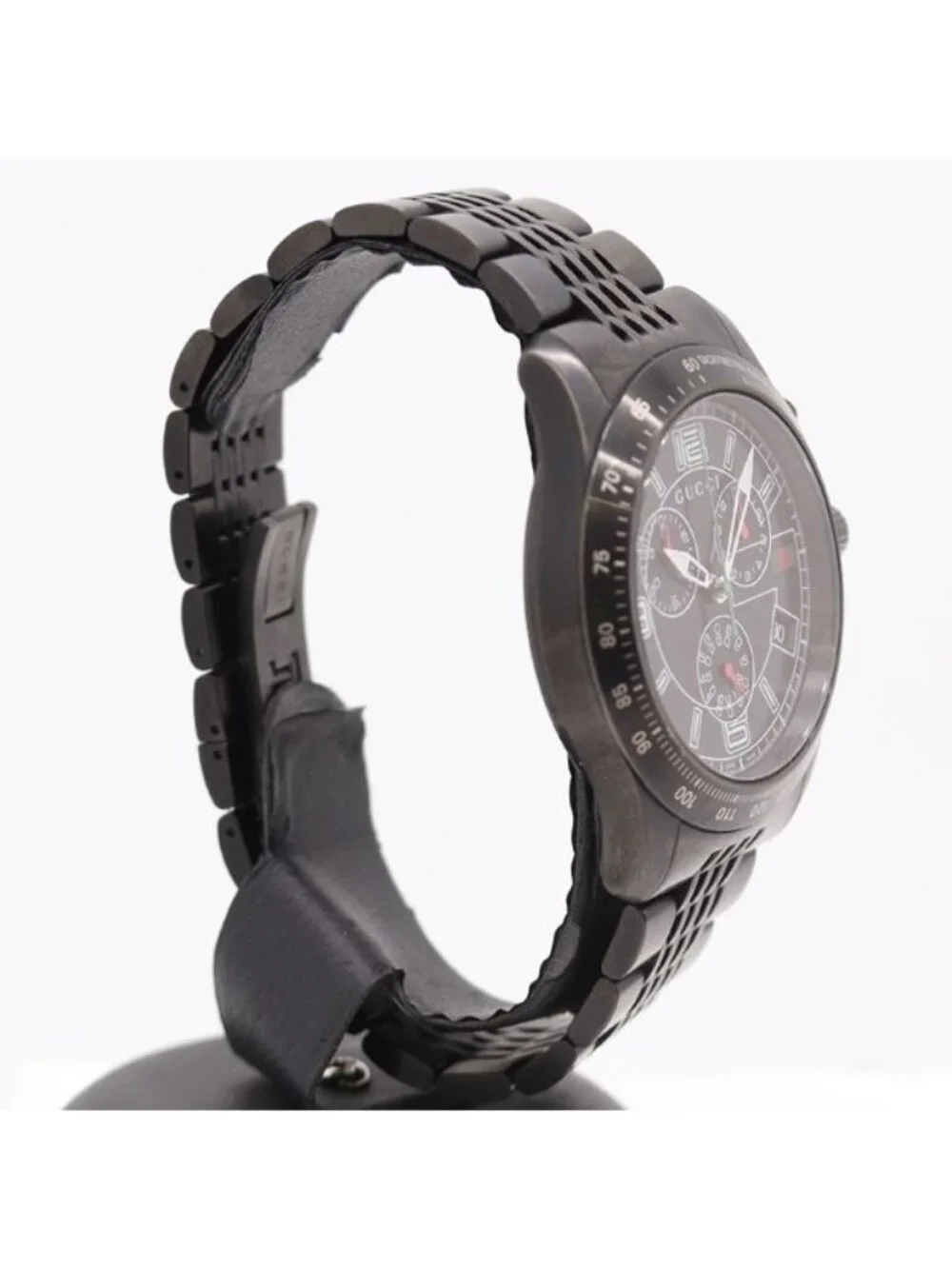 Gucci Timeless 126.2 Quartz Date Chrono Black Dial Watch